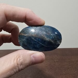 Blue Apatite Crystal Palmstone #C